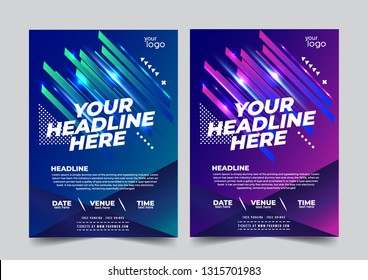 Flyer design Futuristic sports invitation template. Can be adapt to Brochure, Annual Report, Magazine, Poster - Vector 