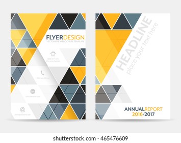Flyer design with geometric pattern/Corporate banner or brochure in A4 size/Vector illustration.