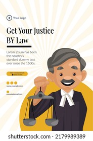 Diseño de volante para obtener su plantilla de justicia por ley. 