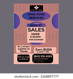 Flyer design with gray color