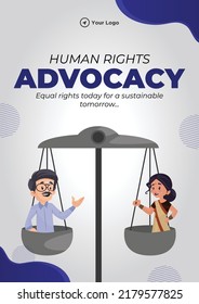 Flyer Design Of Human Rights Advocacy Template. 