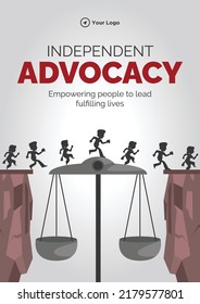 Flyer Design Of Independent Advocacy Template. 