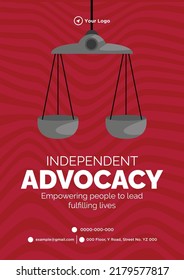 Flyer Design Of Independent Advocacy Template. 