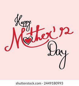 Diseño de volante. Vector de letras dibujado a mano aislado para celebrar el Día de la Madre.
