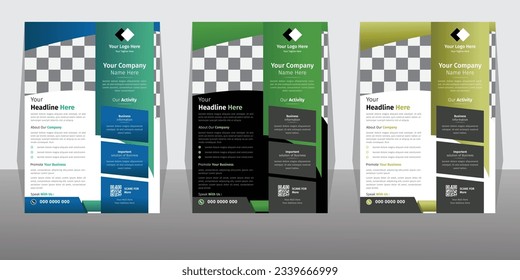 Flyer design layout space for photo background,  vector illustration template in A4 size. Corporate book cover design Layout template. 