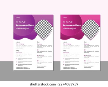 plantilla de diseño de diseño de volante A4, plantilla de vector abstracto de negocio. plantillas de diseño de folletos empresariales.cartel, folleto, propuesta comercial
Presentación corporativa, plantilla vectorial en tamaño A4 