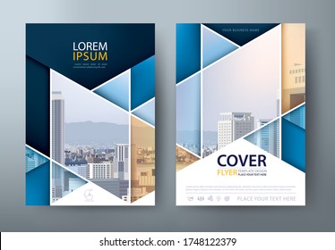 Flyer design, Leaflet cover presentation, book cover template vector.