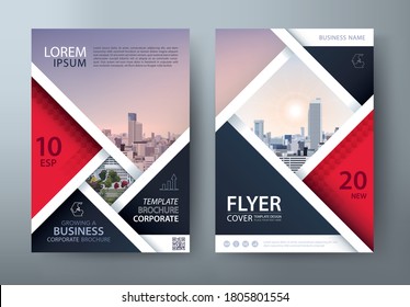Flyer design, Leaflet cover presentation, book cover template vector, layout in A4 size.