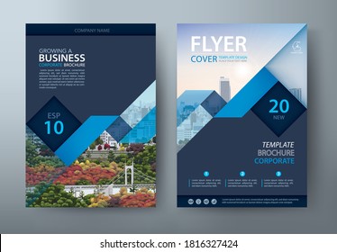 Flyer design, Leaflet cover presentation, book cover template vector, layout in A4 size.