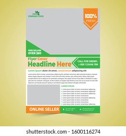 Flyer Design. Leaflets. Cover Book Design and A4 Magazine. Post Card. Annual Report. Rack Card Vector illustration
