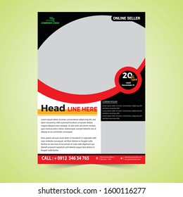 Flyer Design. Leaflets. Cover Book Design and A4 Magazine. Post Card. Annual Report. Rack Card Vector illustration