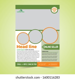 Flyer Design. Leaflets. Cover Book Design and A4 Magazine. Post Card. Annual Report. Rack Card Vector illustration