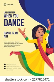 Flyer design of life is better when you dance template. 