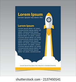 Flyer design, Magazine, Poster, Corporate Presentation, Portfolio, Flyer, infographic, layout modern with blue color size A4, Easy to use and edit.