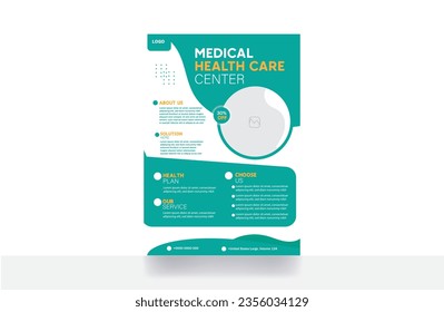 Flyer design medical healthcare hospital and clinic banner cover background template