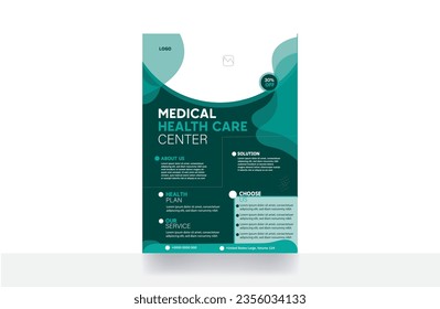 Flyer design medical healthcare hospital and clinic banner cover background template