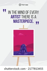 Flyer design of in the mind of every artist there is a masterpiece template. 