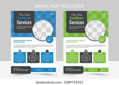 Flyer design with modern and minimalist style.perfect for creative professional .newest trendy medical multipurpose minimal healthcare medical advertising magazine poster flyer with creative.