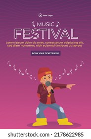 Flyer design of music festival template.