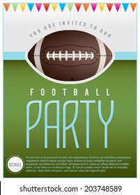A flyer design perfect for tailgate parties, football invites, etc. EPS 10. EPS file contains transparencies.