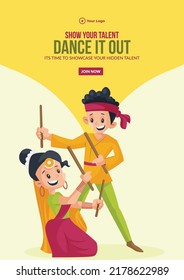 Flyer design of show your talent dance it out template. 