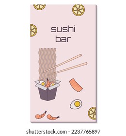 flyer design for sushi bar