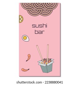 flyer design for sushi bar