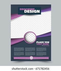 Flyer design template. Abstract brochure background. Business corporate style concept. Vector illustration.