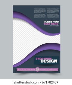 Flyer design template. Abstract brochure background. Business corporate style concept. Vector illustration.