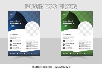 Flyer Design Template For Adobe Illustrator, Business flyer template, flyer layout,  Graphics design, vector graphic, path