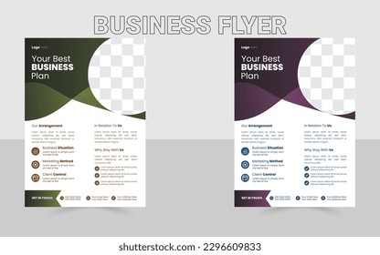 Flyer Design Template For Adobe Illustrator, Business flyer template, flyer layout,  Graphics design, vector graphic, path