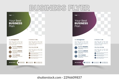 Flyer Design Template For Adobe Illustrator, Business flyer template, flyer layout,  Graphics design, vector graphic, path