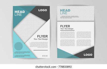 Flyer design template. Brochure abstract on white background for business vector illustration.