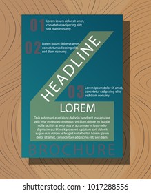 Flyer design template - brochure - annual report - cover - booklet, front and back page