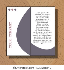 Flyer design template - brochure - annual report - cover - booklet, front and back page