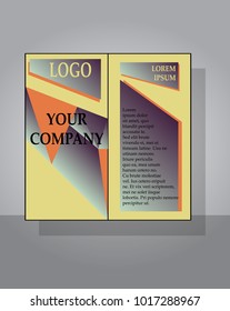 Flyer design template - brochure - annual report - cover - booklet, front and back page