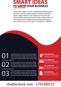 Flyer design template, brochure,  annual report, cover, booklet, business front side