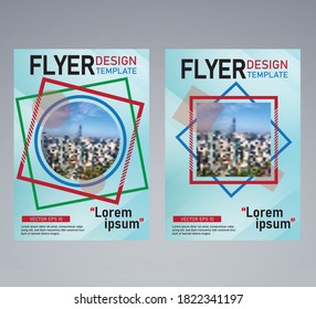 flyer  design template - brochure - annual report - cover - booklet front and back page