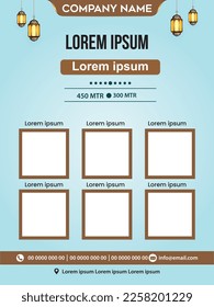 Flyer design template brochure social media Hajj and Umrah and sm designs greeting card 