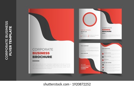 Flyer design template. Business brochure design template. Annual report cover. Booklet for education, advertisement, presentation, magazine 4 page. a4 size vector