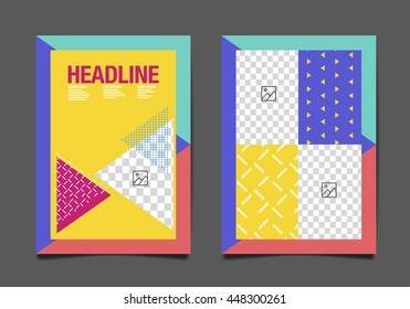 Flyer Design Template, Colorful Abstact Background