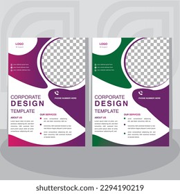 plantilla de diseño de volante. folleto corporativo, simple y nuevo.