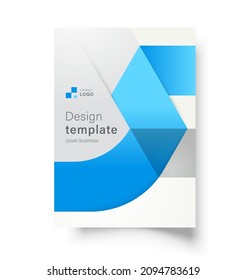 Flyer design template cover blue color gradient