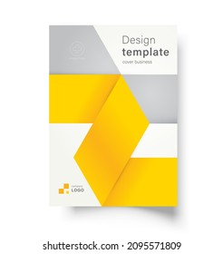 Flyer design template cover stripes yellow color gradient