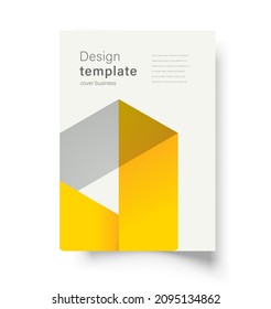 Flyer design template cover yellow color gradient