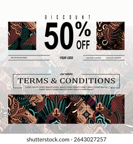 flyer design template with discount information