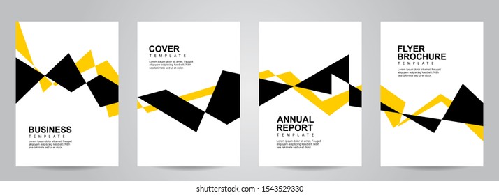 Flyer design template. Elegant Cover design templates for business, company profile, annual report, and brochure. Minimal modern leaflet layout with abstract shape. Vector illustration background