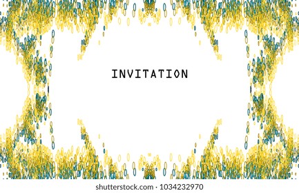 Flyer design template, Greeting Card Design. Golden and blue Dust. Vector Illustration. Brochure cover booklet Template. Place for your Text.
