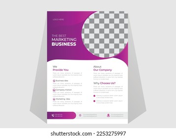 flyer design template, Layout template in A4 size,Flyer Vector,Annual report cover, Advertisement