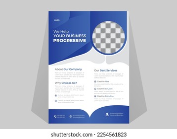 plantilla de diseño de volante, plantilla de diseño en tamaño A4,Vector de volante,Portada de informe anual, Publicidad.